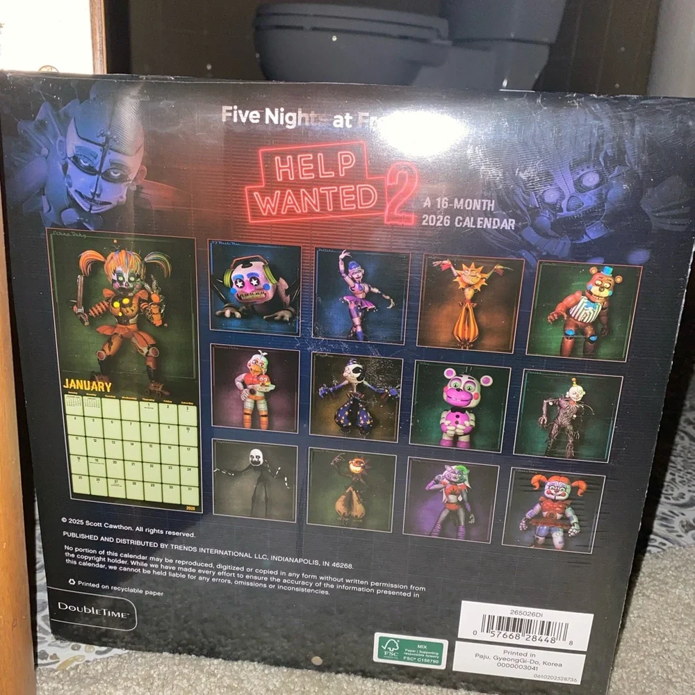 Five Nights at Freddy's Help Wanted 2 2026 - 16 month Calendar brand new